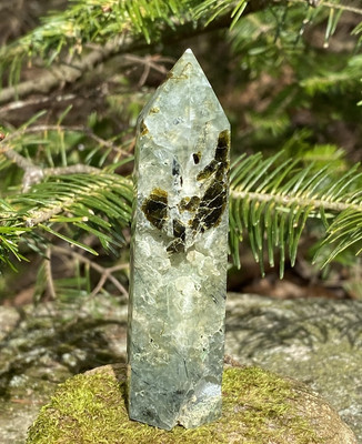Prehnite Epidote Point Wand  Protective Harmony 28678E