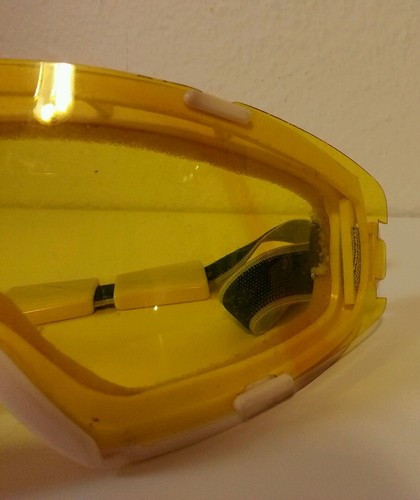 Vintage Killy Goggles Yellow Amber Lens White Blue Band France Rare Olympic Logo