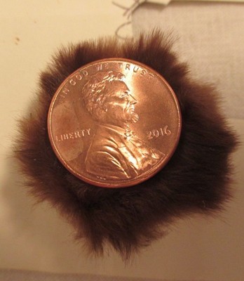 BEAUTIFUL VINTAGE BROWN MINK 1940-50's BUTTON