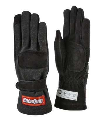 RaceQuip 3550093RQP 355 Series Driving Gloves SFI 3.3/5 Black/Black Youth Medium