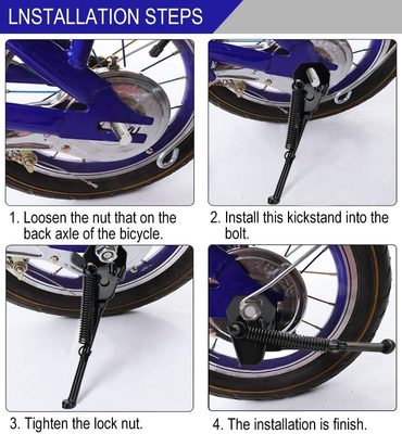 USONG Bike Kickstand Childrens Bicycle Kickstand Stand Folding Cycling Center B