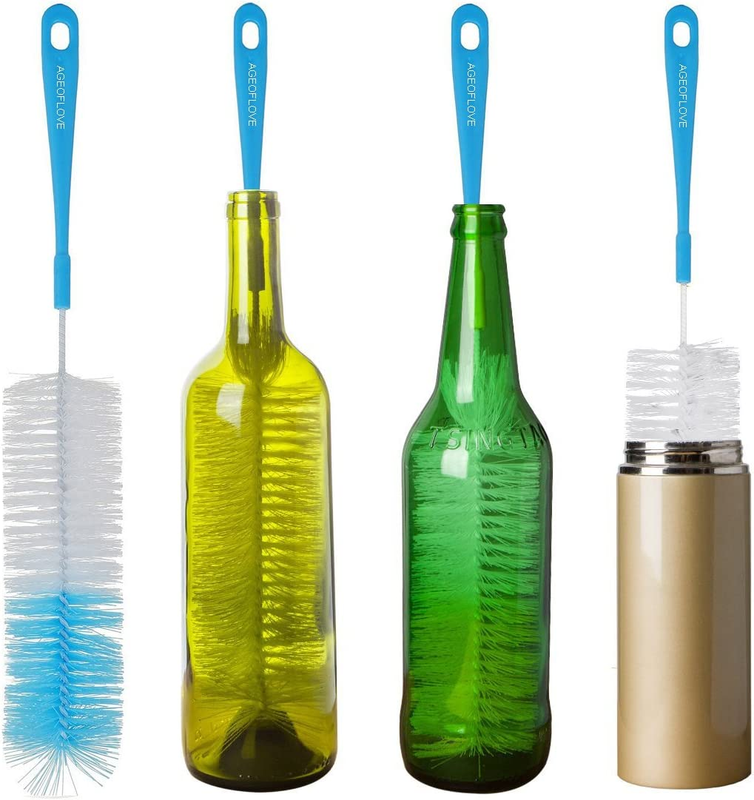 16" Bottle Brush Cleaner for Water Bottle - Long Handle Bottle Brush for Washing