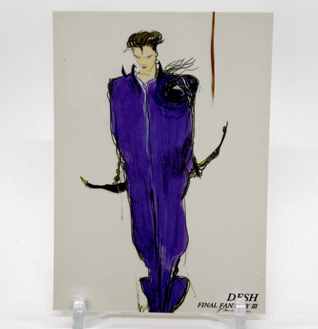 Desh Final Fantasy Ⅲ Art Museum Card SQUARE Yoshitaka Amano