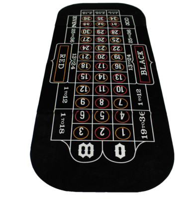 Roulette Craps 21'' x 52'' (13'' folded) Table Top Casino Felt Mat 2X Sided KT10904