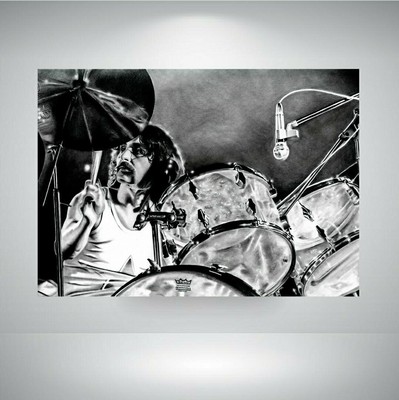 Pink Floyd Nick Mason Pencil Art A3 Poster