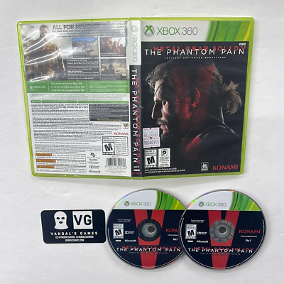 Solid V The Phantom Pain Microsoft Xbox 360 W/ Case #111