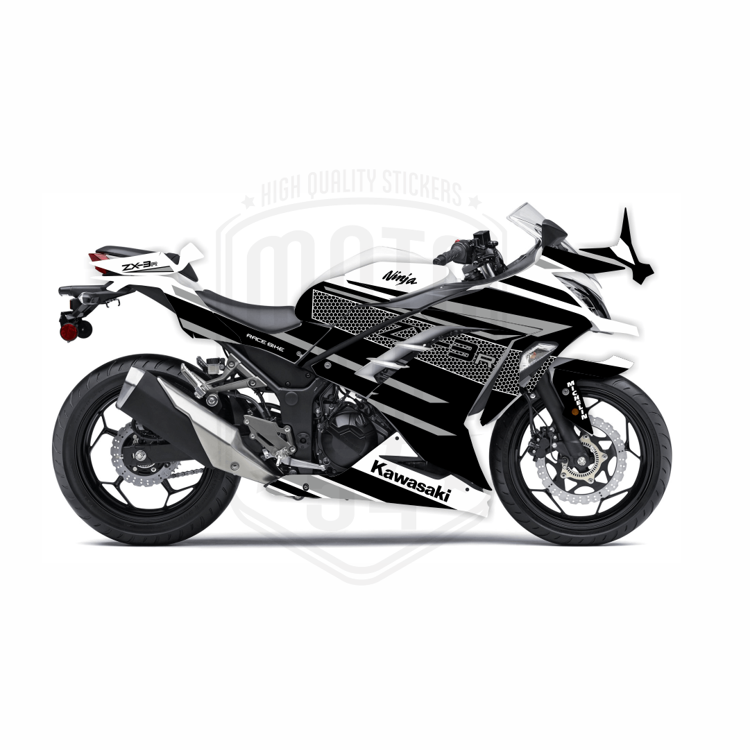 ZX-3R Green Full Graphics Graphic kit Set Kit for Kawasaki