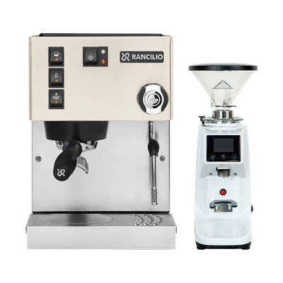 White Rancilio Silvia Bundle (Free Precision GS7 + Di Pacci Elements 250g + P...