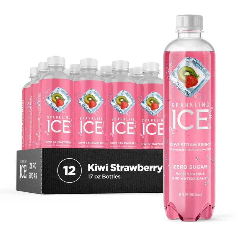 Sparkling Ice Kiwi Strawberry Sparkling Water, with Antioxid