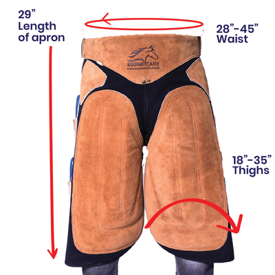 Horse Care Chaps: Back Support, Pockets Apron