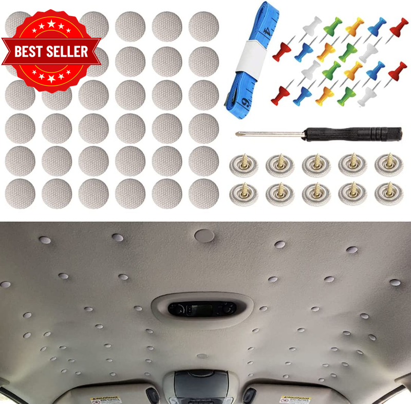 60 Pcs Automotive Car Roof Headliner Repair Button, Universal Auto Roof Snap Riv