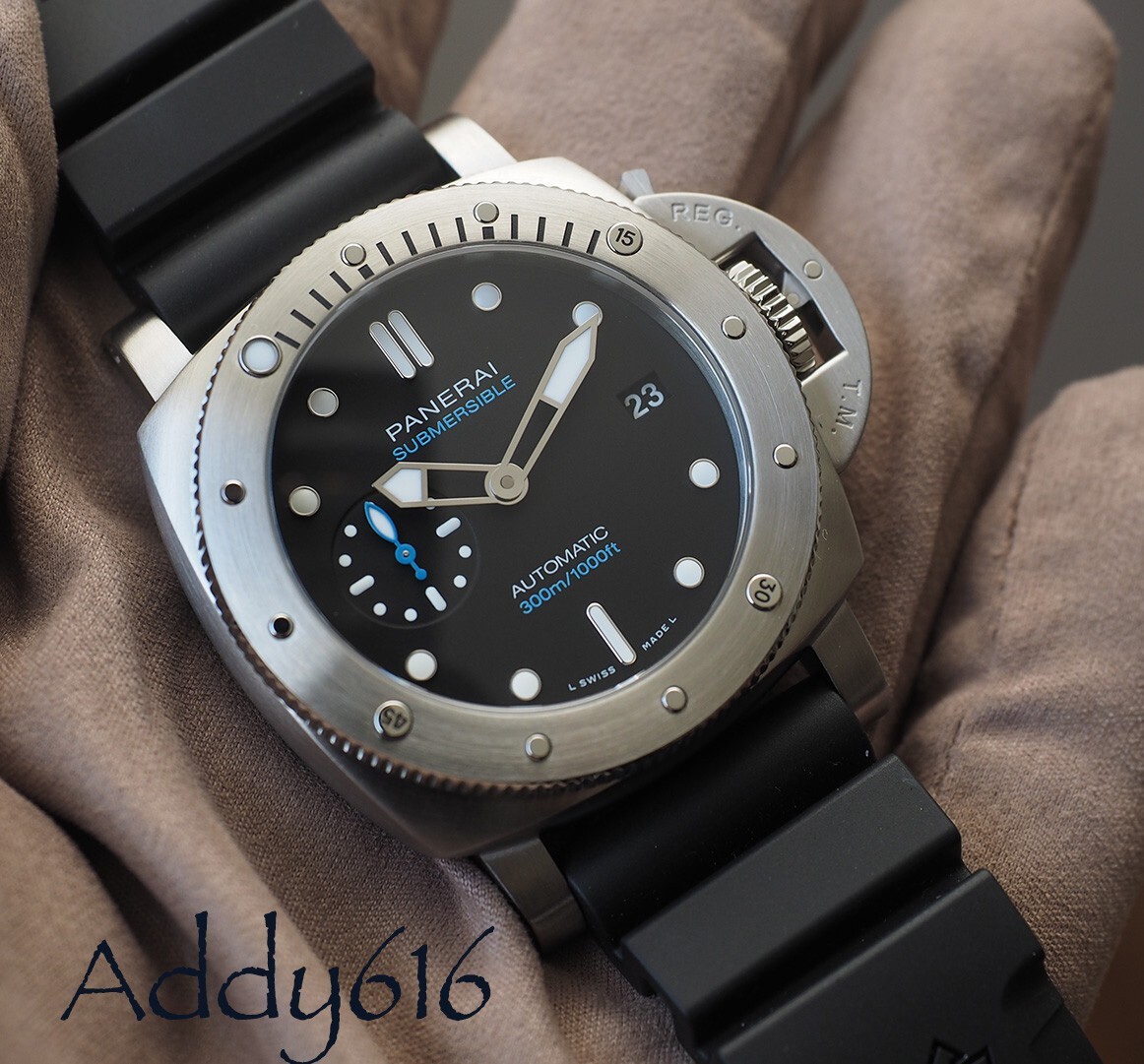 93.PANERAI用   24mm-22mm Orange Vertech FKM Rubber Strap for Panerai 22mm, 24mm