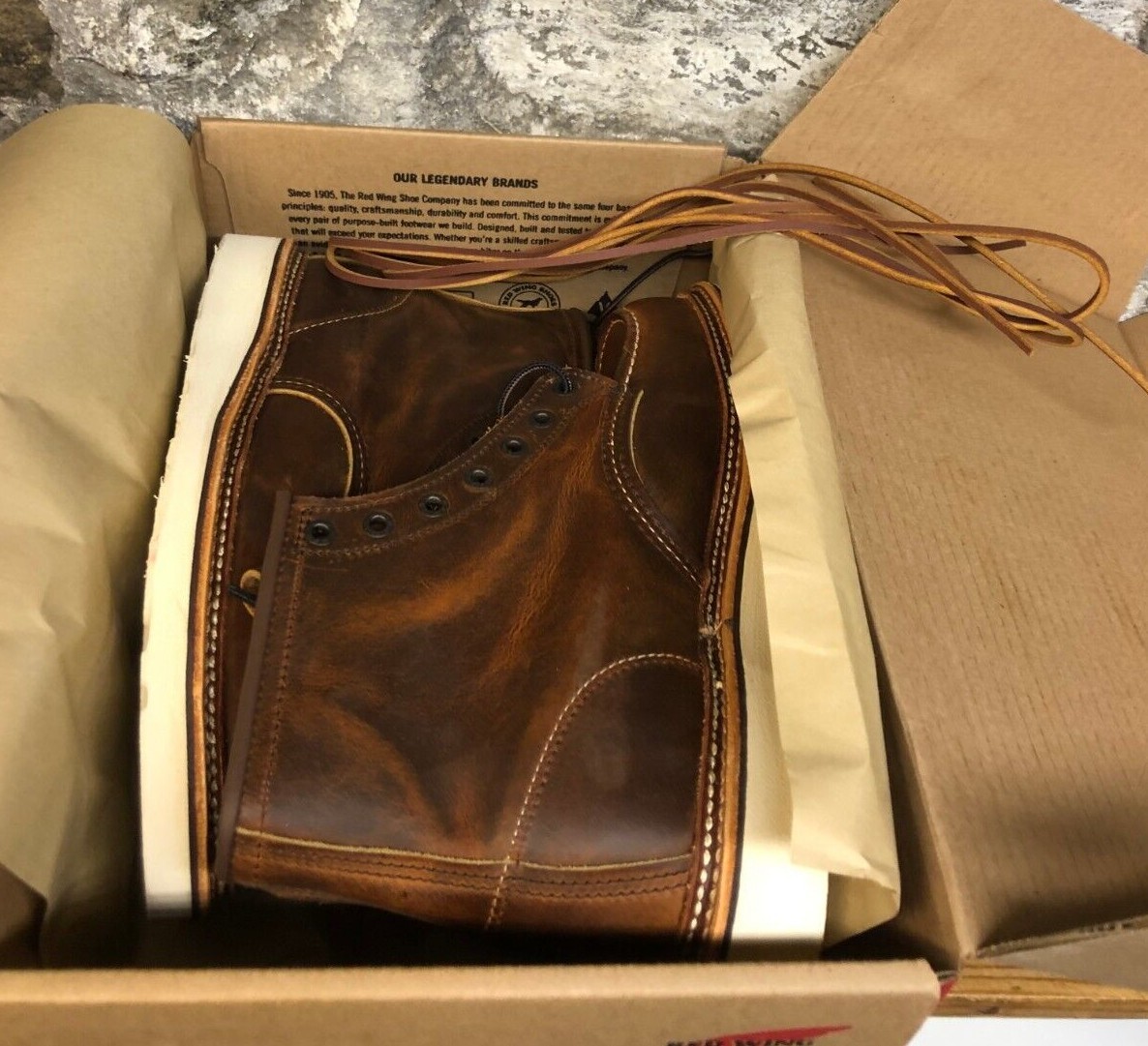 Pre-owned Red Wing Shoes Red Wing Classic 1907 6-inch Boot In Copper Rough &tough Leather In Box In Brown
