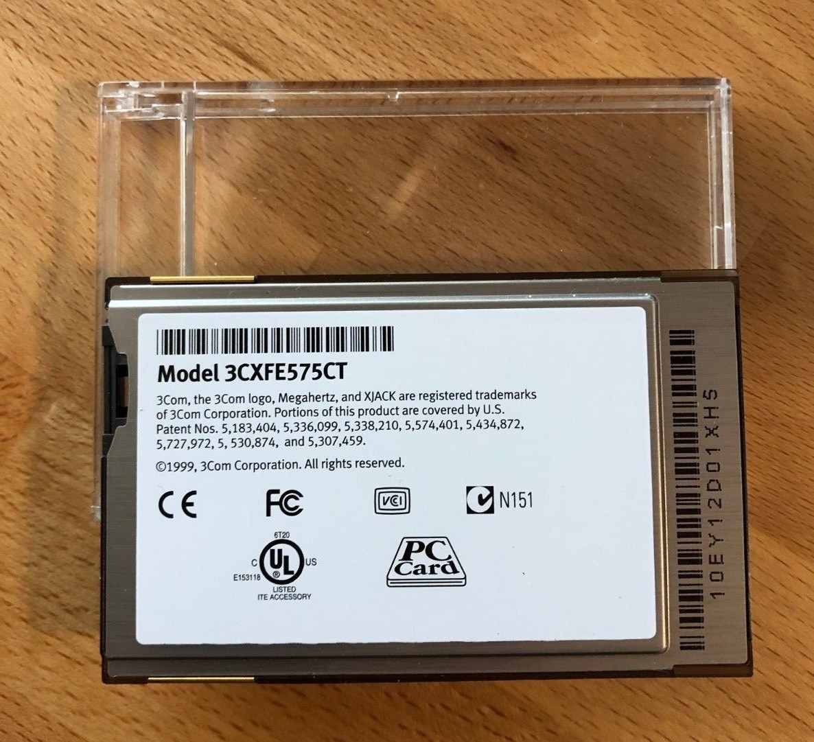 3COM Megahertz 3CXFE575CT 10/100 LAN Cardbus w/XJACK ETHERNET PCMCIA CARD