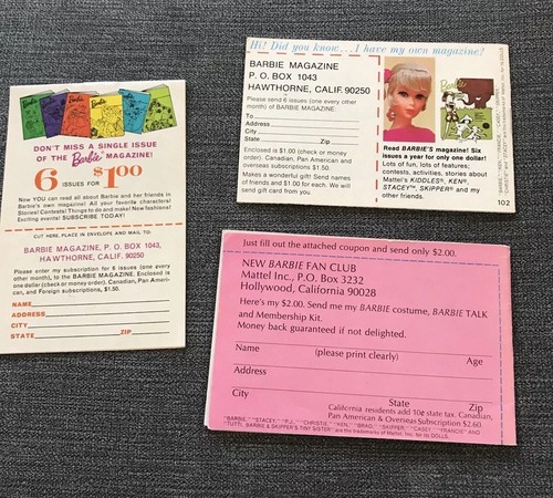Vintage Barbie / Friends Fashion Booklets Lot 1960,s/70,s Mattel Orig