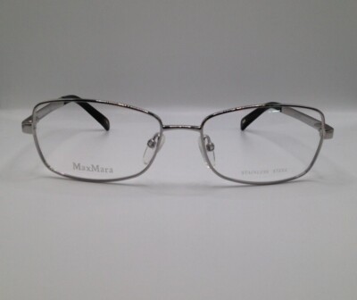 Max Mara MM 1115 99C Silver Black Optical Metal Eyeglasses