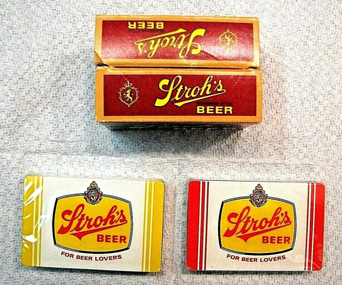 Stroh's Beer Mini Case With 2 Playing Card Decks