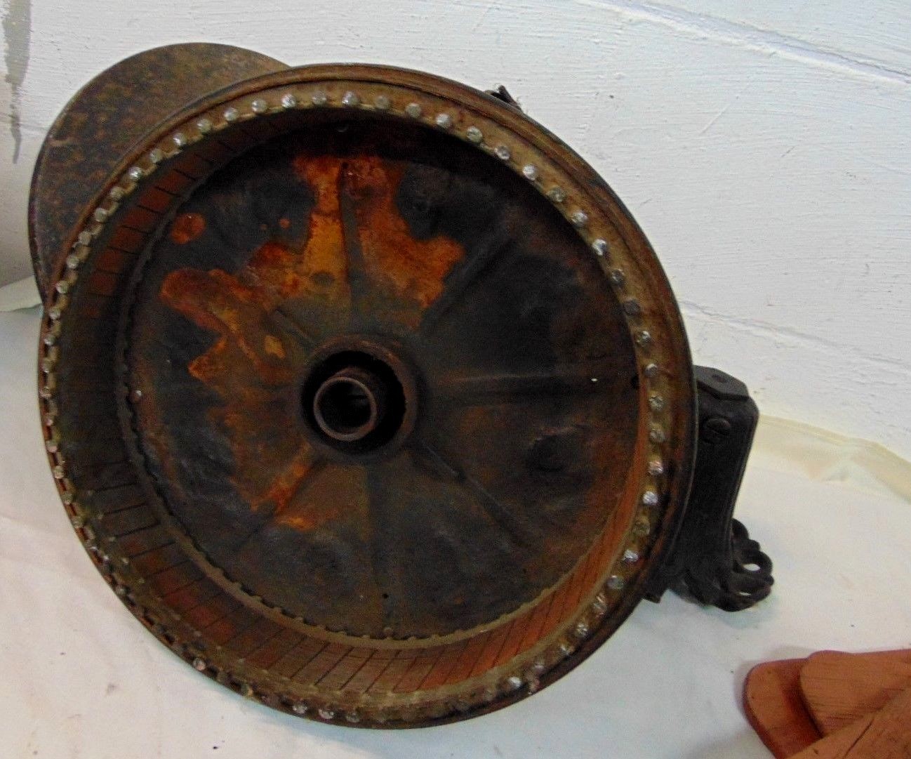 Antique Vtg 1914 Cast Iron Century Electric Co Ceiling Fan Ornate Parts - Repair