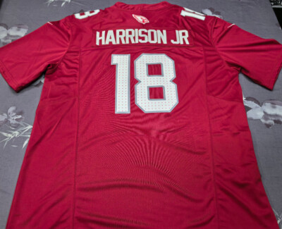 Marvin Harrison Jr #18 Cardinals FUSE Red Sewn Stitched Jersey.
