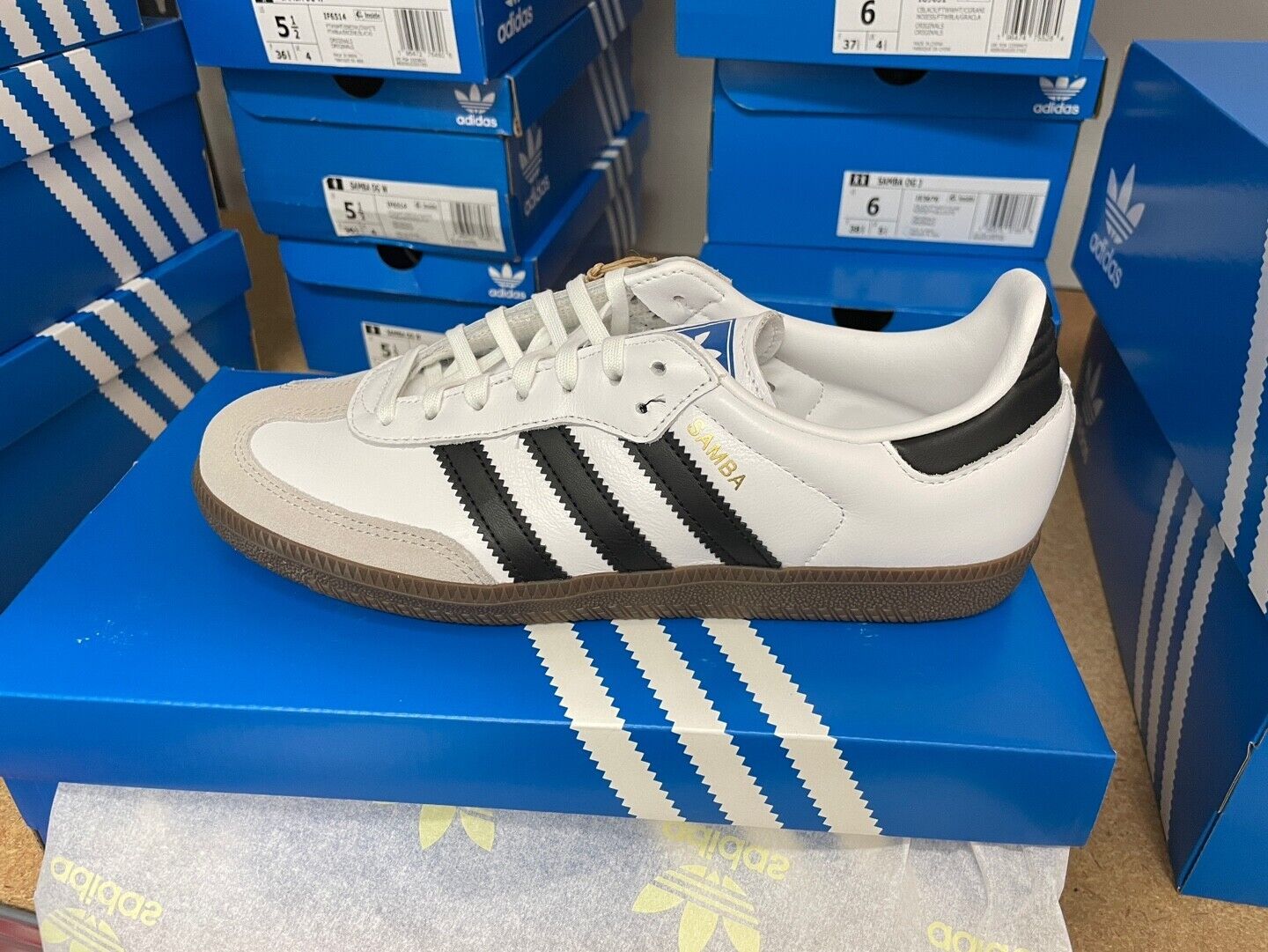 NEW Adidas IE3675 Samba OG Cloud White Core Black Junior | eBay NEW Adidas IE3675 Samba OG Cloud White Core Black Junior | eBay