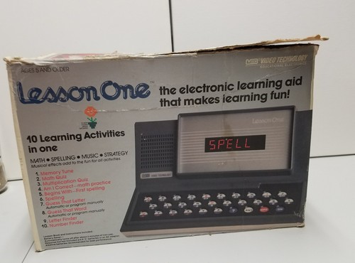 Vintage 1980 VTech Lesson One Computer Electronic Math Educational Toy