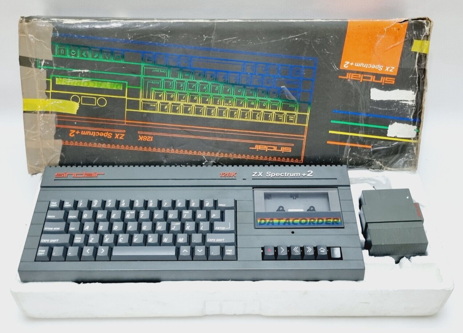 Vintage SINCLAIR 128K ZX Spectrum+2 Computer With Box - For Vintage SINCLAIR 128K ZX Spectrum+2 Computer With Box - For