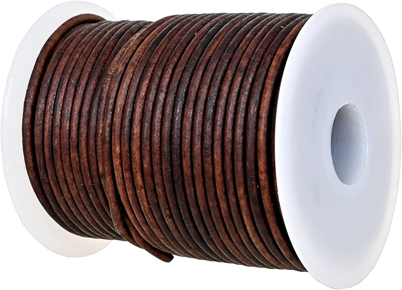 Real/Genuine Round Leather Cord for Jewelry Making, Leather String Cord for Craf