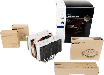 Noctua NH-D15 D-Type Premium CPU Cooler with NF-A15 x 2 PWM Retail Cooling Fans