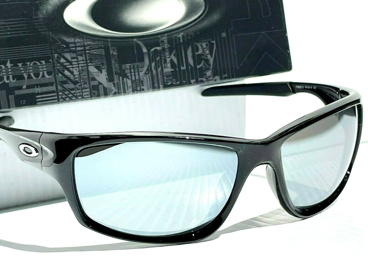 NEW* Oakley CANTEEN Black Silver POLARIZED Galaxy CHROME