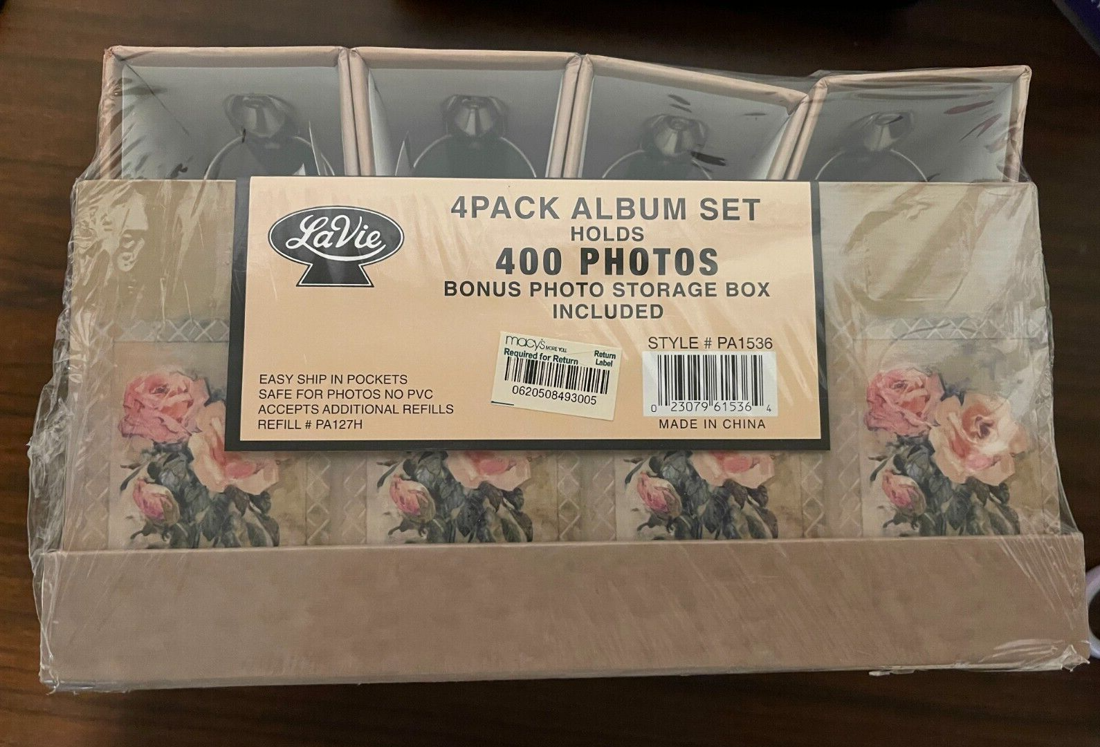 ☺︎︎︎︎ La Vie 4 pack Photo Album Set & Storage Box Holds 400 Photos