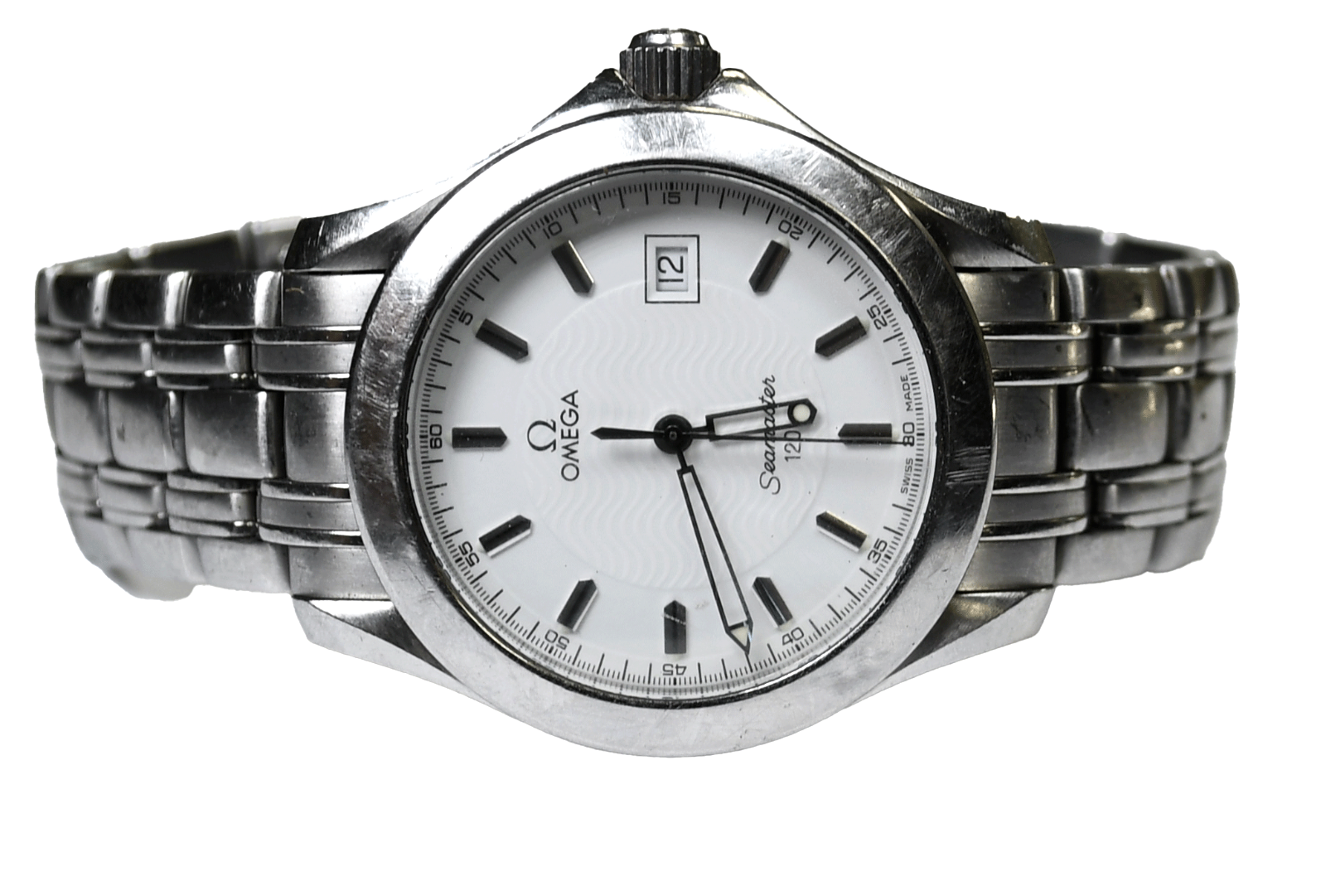 OMEGA SEAMASTER 120m 196 1501 腕時計 OMEGA 196.1501 Seamaster 120m Blue Dial Quartz Cal Ω 1538