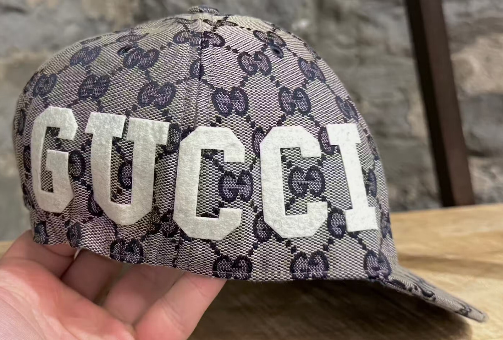 GUCCI 'GG Logo 25 Patch Jacquard' Cotton Canvas Baseball Cap GUCCI 'GG Logo 25 Patch Jacquard' Cotton Canvas Baseball Cap
