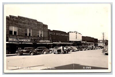 LIVINGSTON Tennessee RPPC ~ Spek bros Hardware Grocery  Main st.