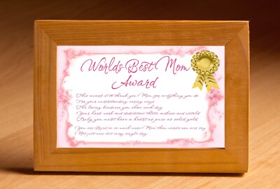 Best Mom in the World Mothers Day Gift Love You Mum For Her Kids Gift Present UK