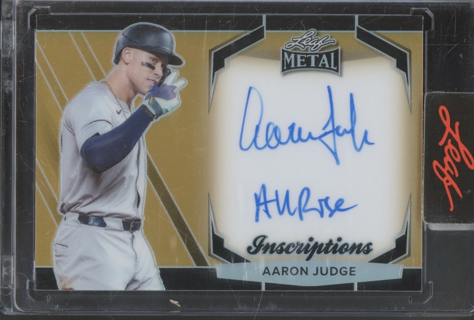 2025 Leaf Metal Inscriptions Gold Aaron Judge 2/5 Auto Autograph
