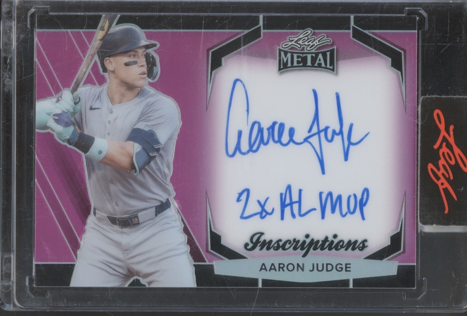 2025 Leaf Metal Inscriptions Pink Aaron Judge 5/5 Auto Autograph