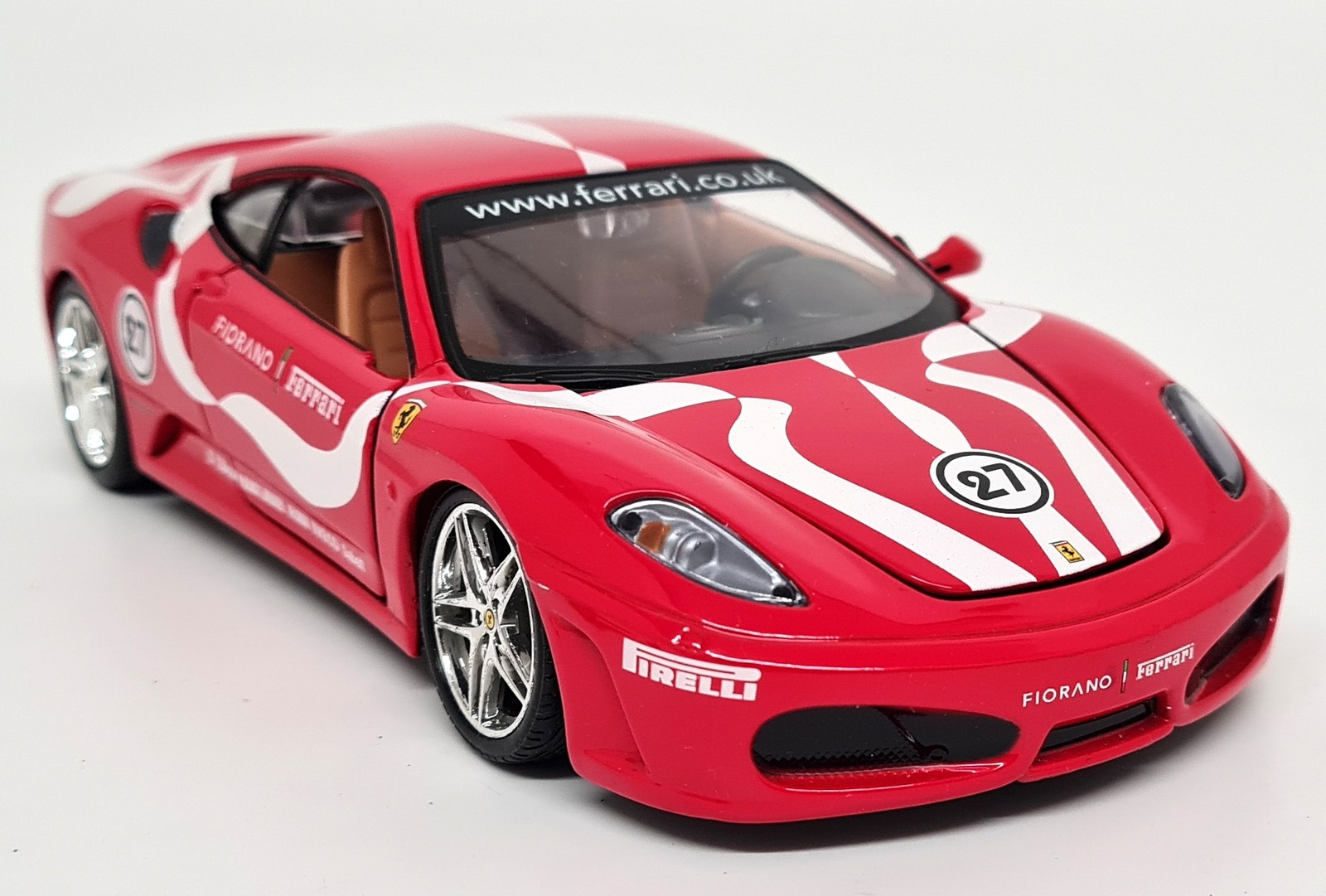 Maisto 1/24 - Ferrari F430 Race Car Red #27 Diecast Scale Model