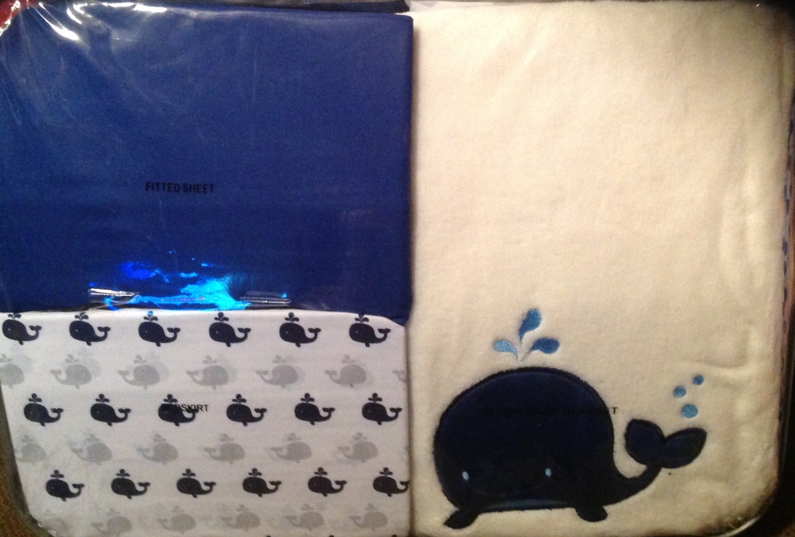 MANHATTAN KIDS 4pc CRIB SET NAUTICA ANCHOR CHEVRON WHALE  BOY BABY NEW