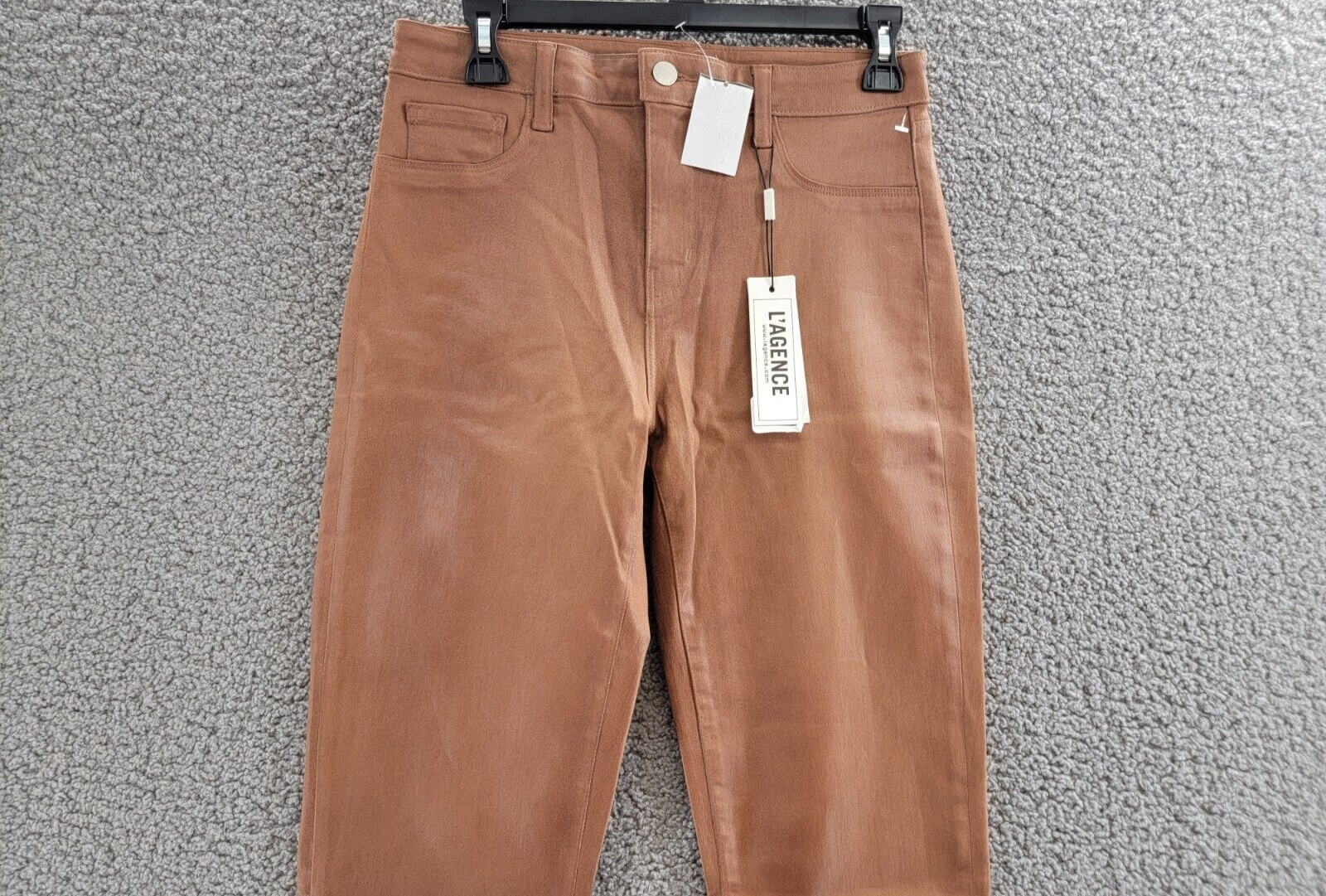 L'Agence Selma High Rise Sleek Baby Bootcut Jeans Women's 29 Fawn Coated - Picture 3 of 18