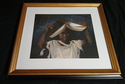 ''Sheltered'' by Edwin Lester-Framed/Matted Open ED Art Print 15''x17''