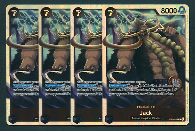 ONE PIECE JACK OP08-084 SR TWO LEGENDS ENGLISH - LOT OF 4