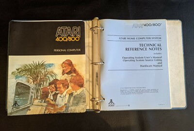 Atari 400 800 Basic Technical Reference Notes Operating System OS Manual Binder