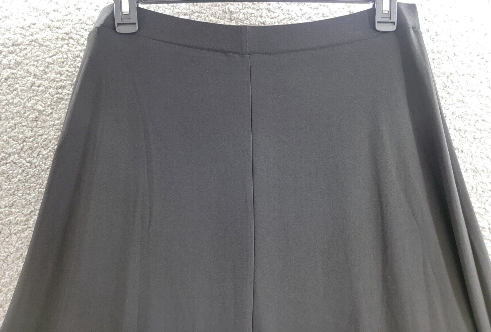 Kasper Plus Size Pull On Knit Midi Skirt Women's 1X Black Solid Elastic Waist - Picture 10 of 15