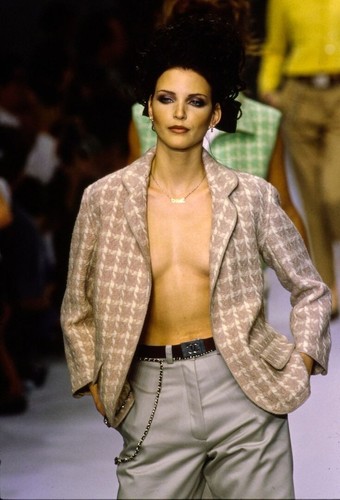 Iconic CHANEL Spring 1996 Runway Wool Check CC Jacket L | eBay