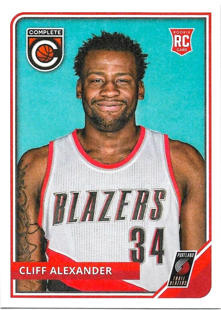 Cliff Alexander Complete 15-16 #300 Rookie Card Portland Trail Blazers. rookie card picture