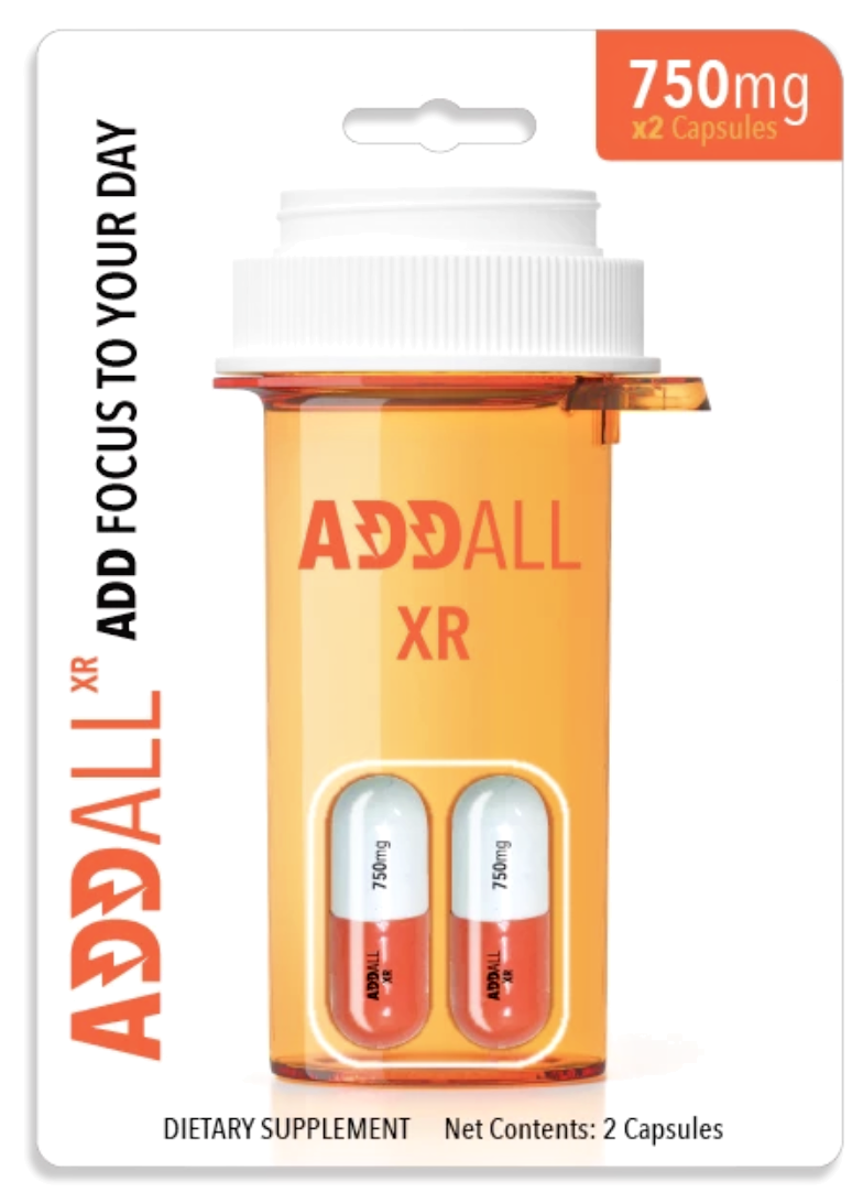 Addall XR Brain Boost Supplement 750mg per pill Fast Ship