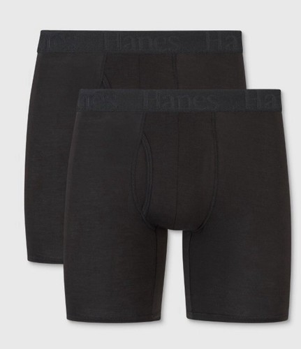 2-Pack) Premium Hanes Supersoft Boxer Briefs. Soft Fabric