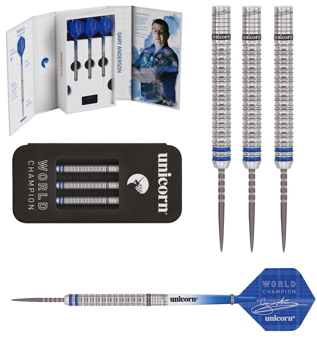 gary anderson phase3 スティール 23g Amazon.com : Unicorn Steel Tip Darts Set | Gary 'The Flying