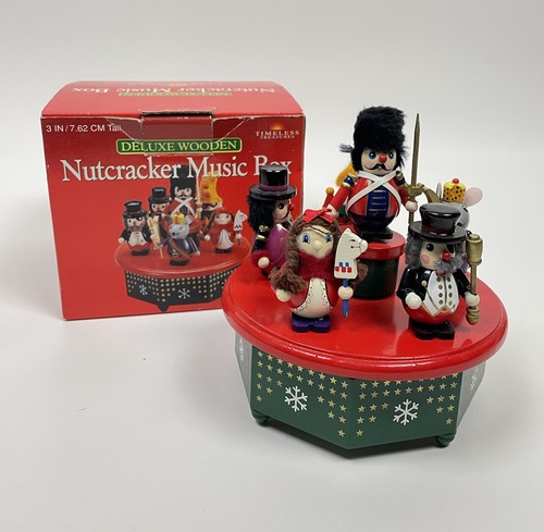 Deluxe Wooden Nutcracker Music Box Timeless Treasures