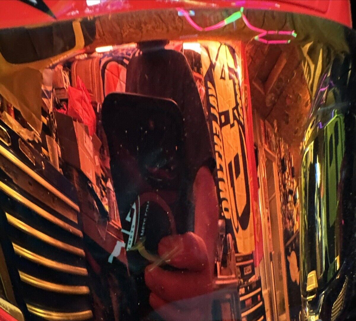 Helmet Mirrored Fire Red Visor Screen Shield